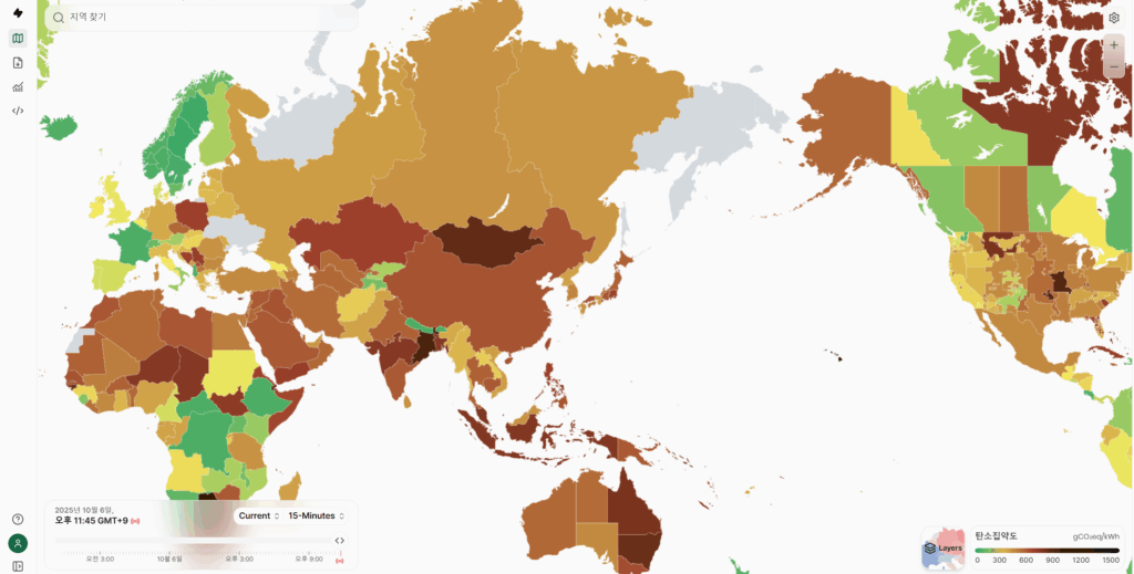 Electricity Maps: 전세계 실시간 발전 현황 및 탄소 배출량을 알아보기 image 32 1
